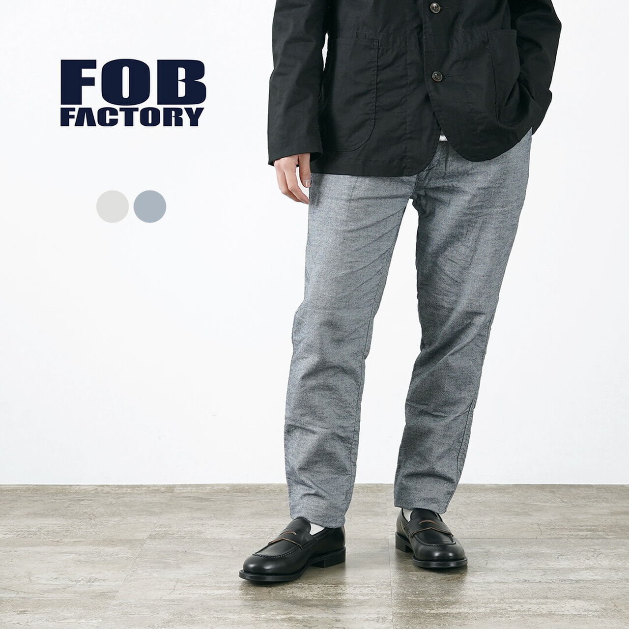 F0513 Cotton Linen Double Wave Chambray Pants,, large image number 0