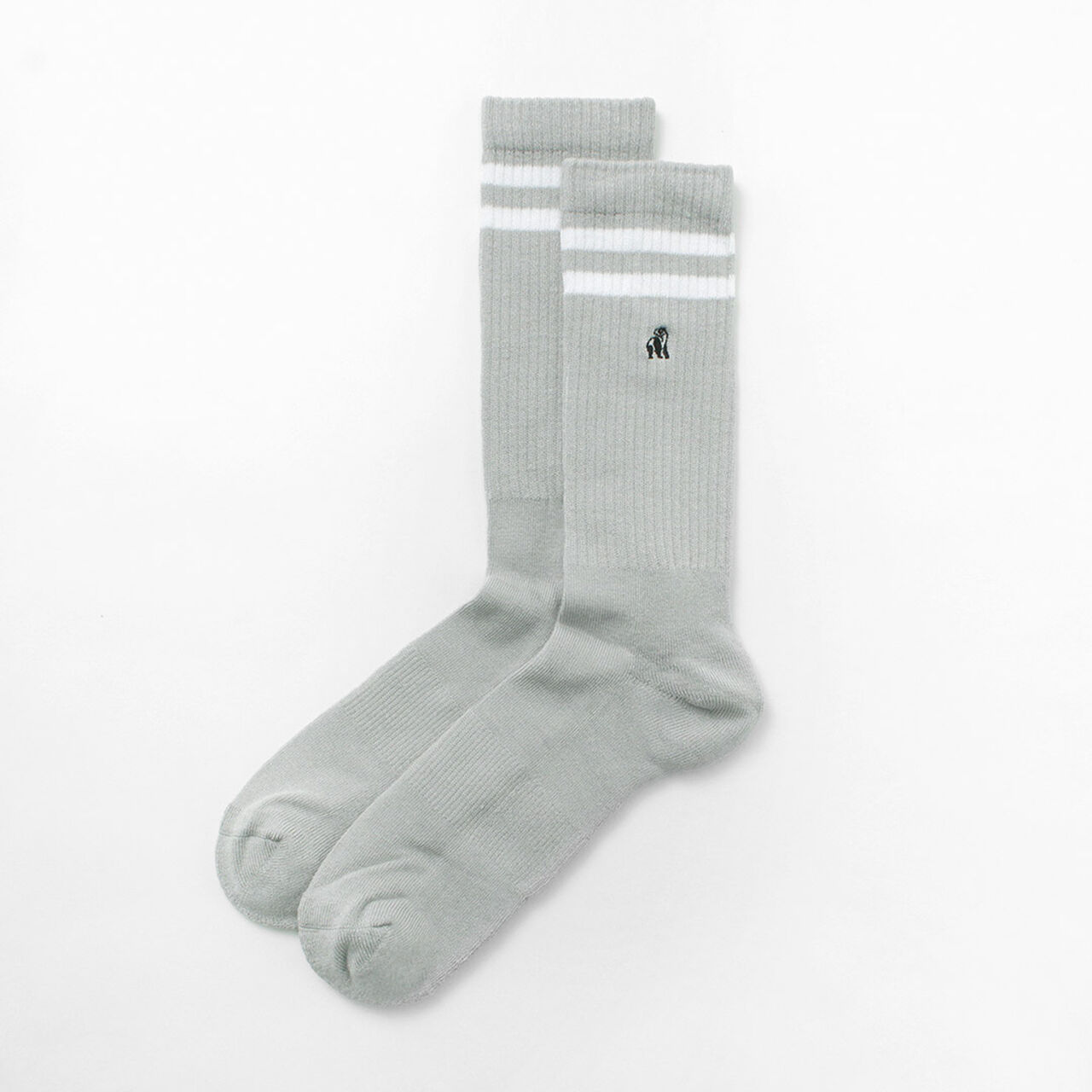 Bamboo line and logo socks,GreyAthletic, large image number 0