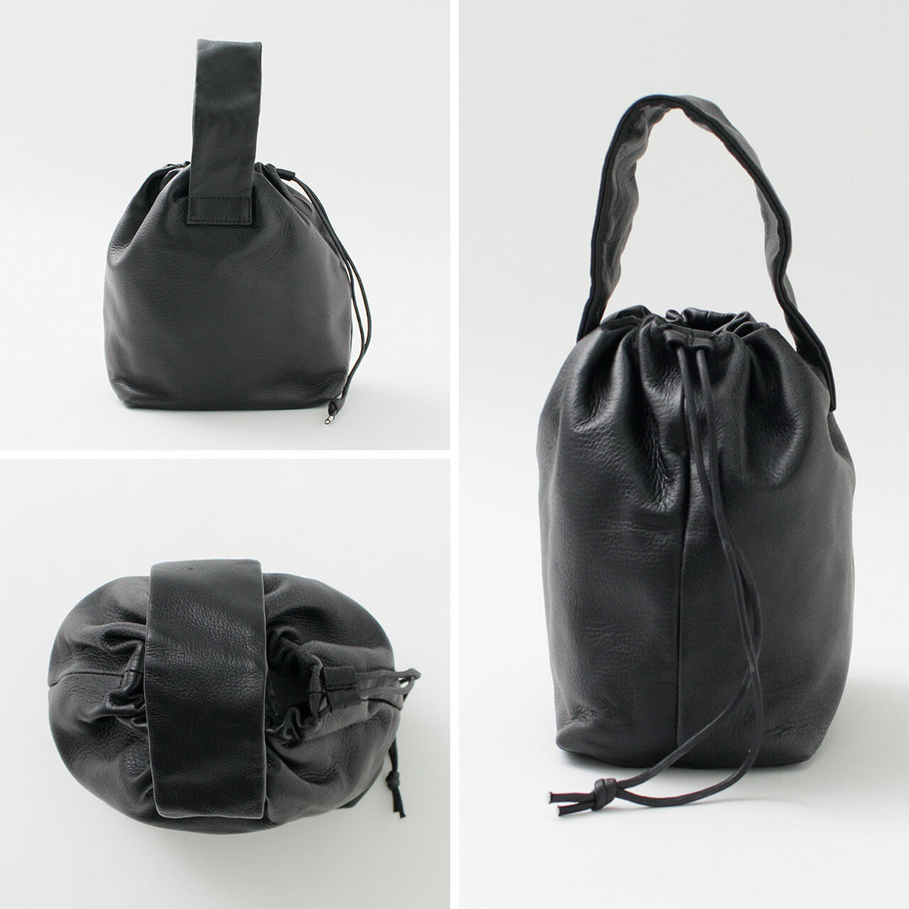 Drawstring Tote Cowhide Leather,, large image number 13