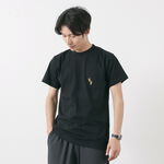 Hand Embroidered Pump T-Shirt,Black, swatch