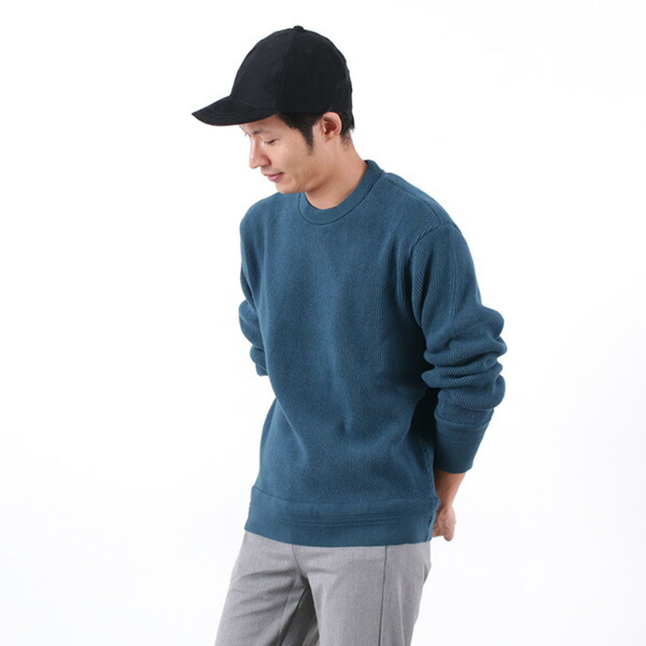 Long Sleeve Sweater,BlueGreen, large image number 0