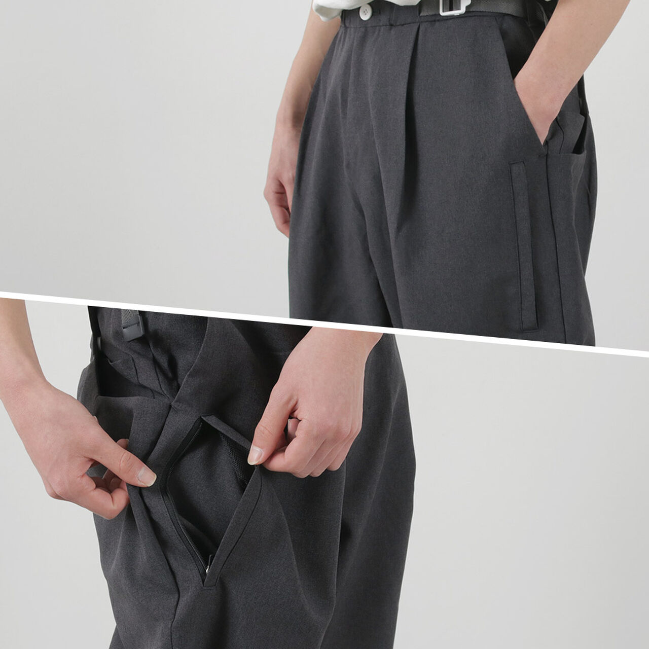 Lightweight Balloon Cropped Pants,, large image number 8