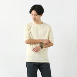 Smooth Cotton Ribbed Crew T-Shirt,White, swatch