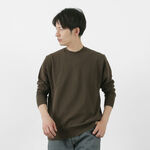 Riccio Riccio Crew Neck Relaxed Fit Long Sleeve Knit Sewn,Brown, swatch