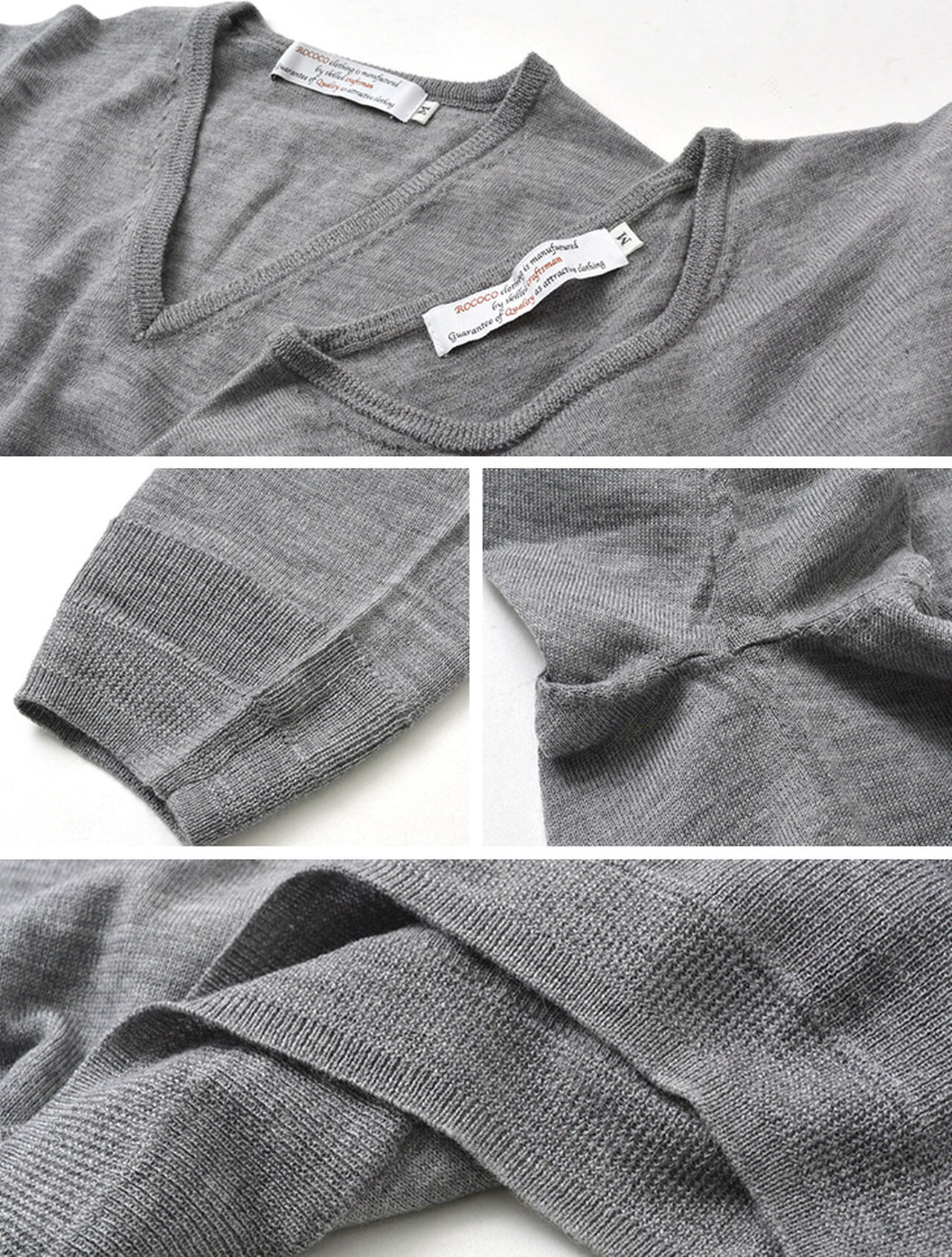 Italian Extra Fine Merino Wool 14GG High Gauge Knit,, large image number 14