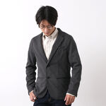 Full flannel serge tailored jacket,Charcoal, swatch