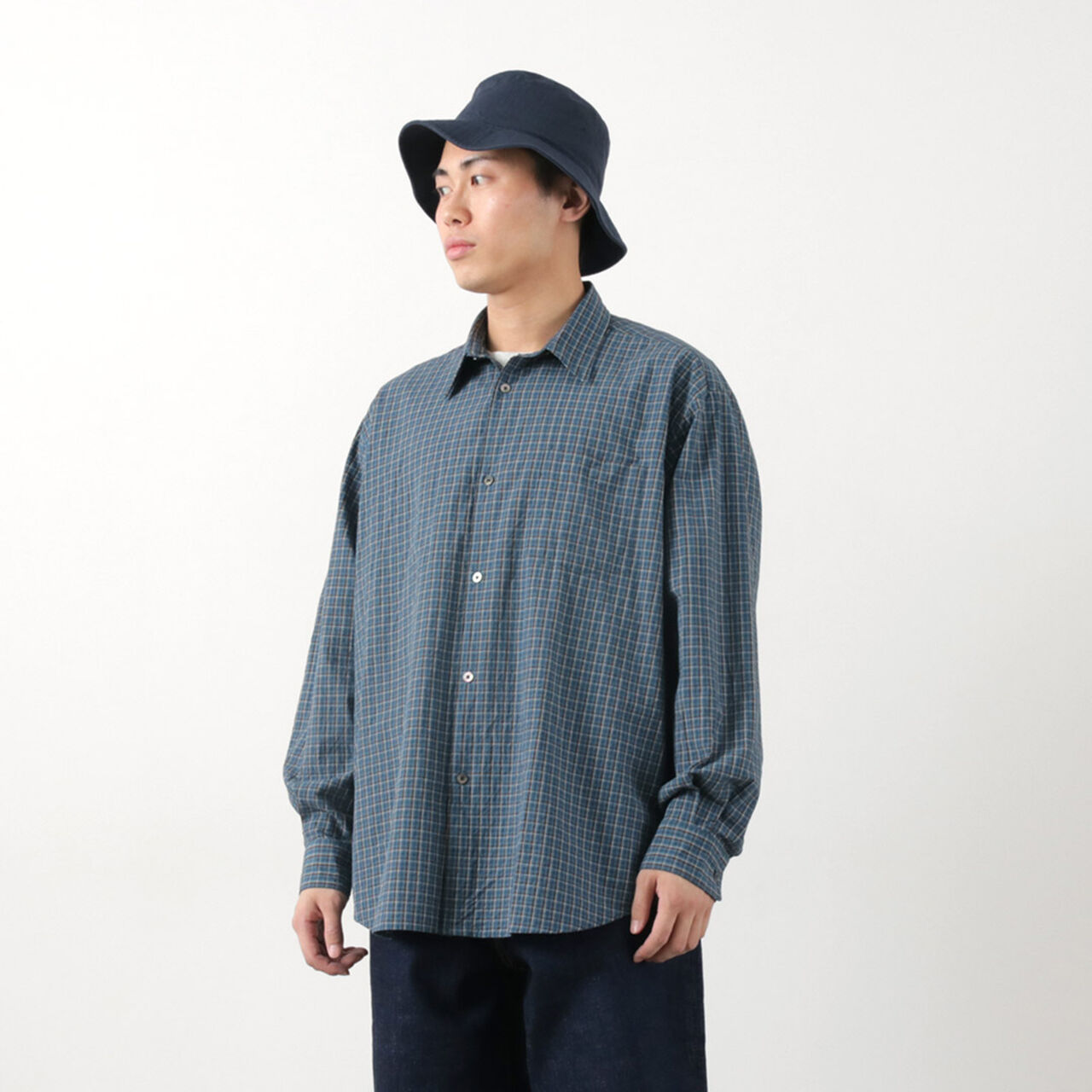 Big Size Shirt Small Check,, large image number 10