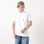 Hand Embroidered Skate T-Shirt,White, swatch