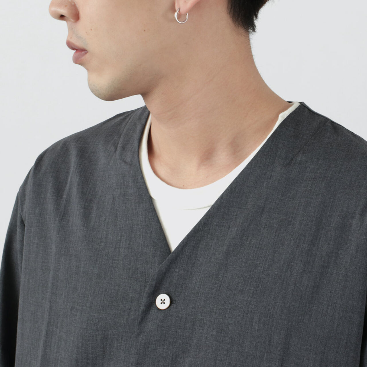 Linen Coolmax Shirt Cardigan,, large image number 5