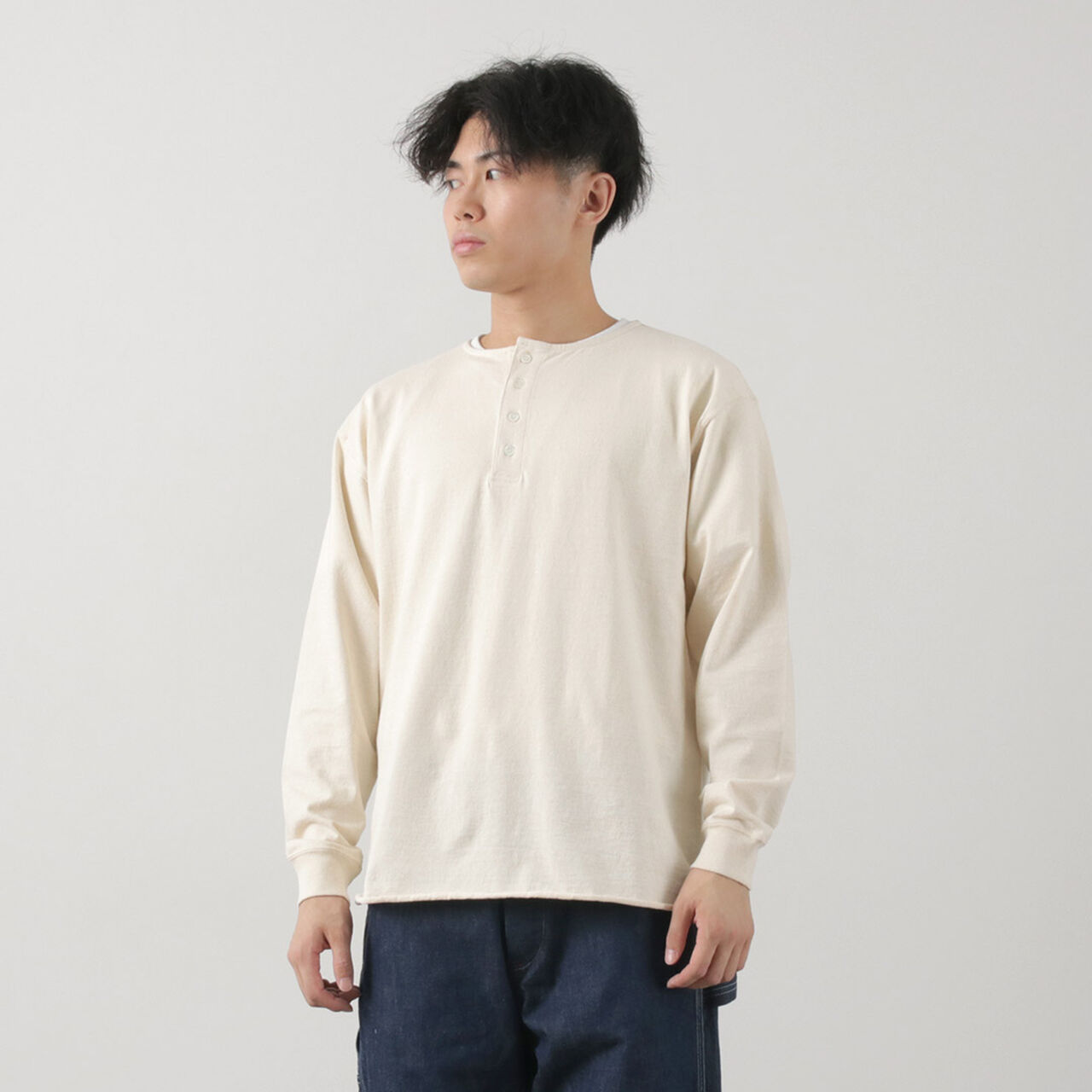 Ankle Henley L/S Tee,, large image number 11