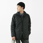 Special Order Traditional Stand Collar Quilted Jacket,Black, swatch