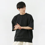 French Linen Canvas S/S Pullover,Black, swatch