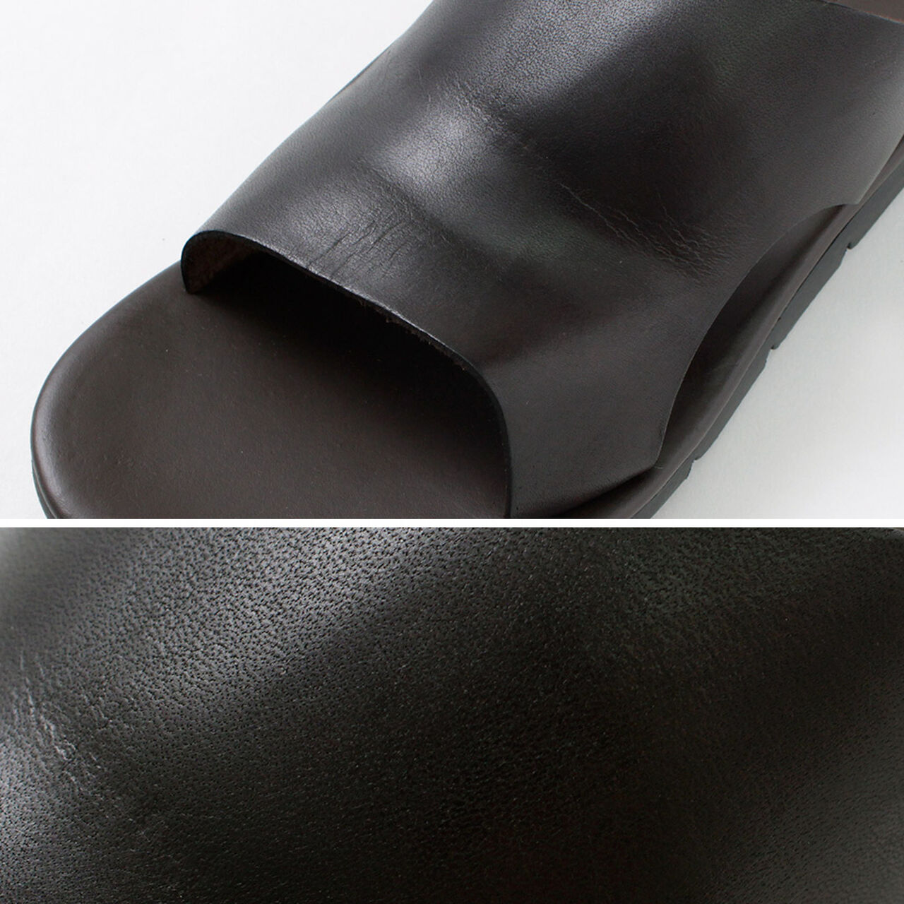 Leather slide sandal,, large image number 5