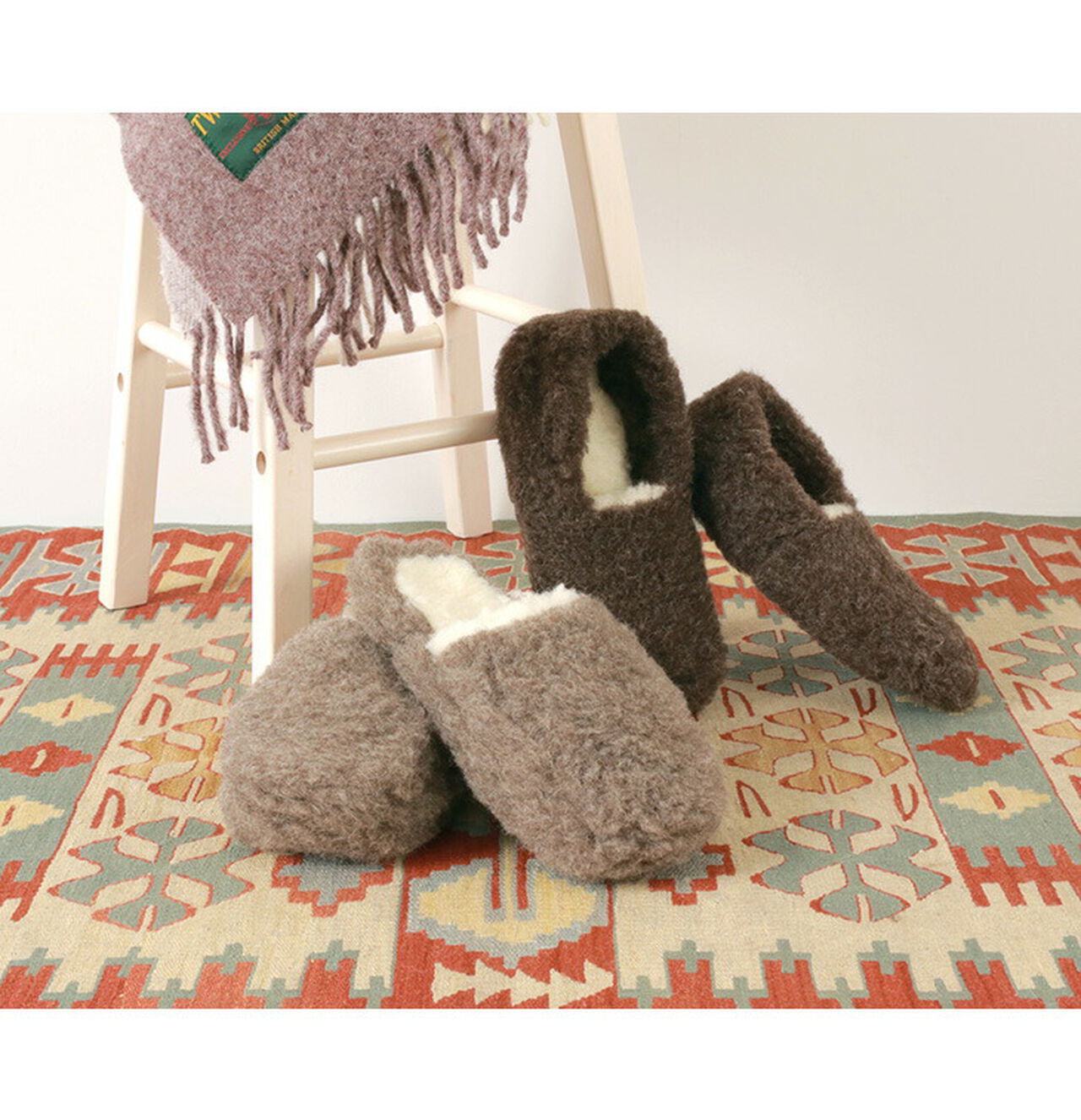 Boa Wool Basic Slippers,, large image number 10