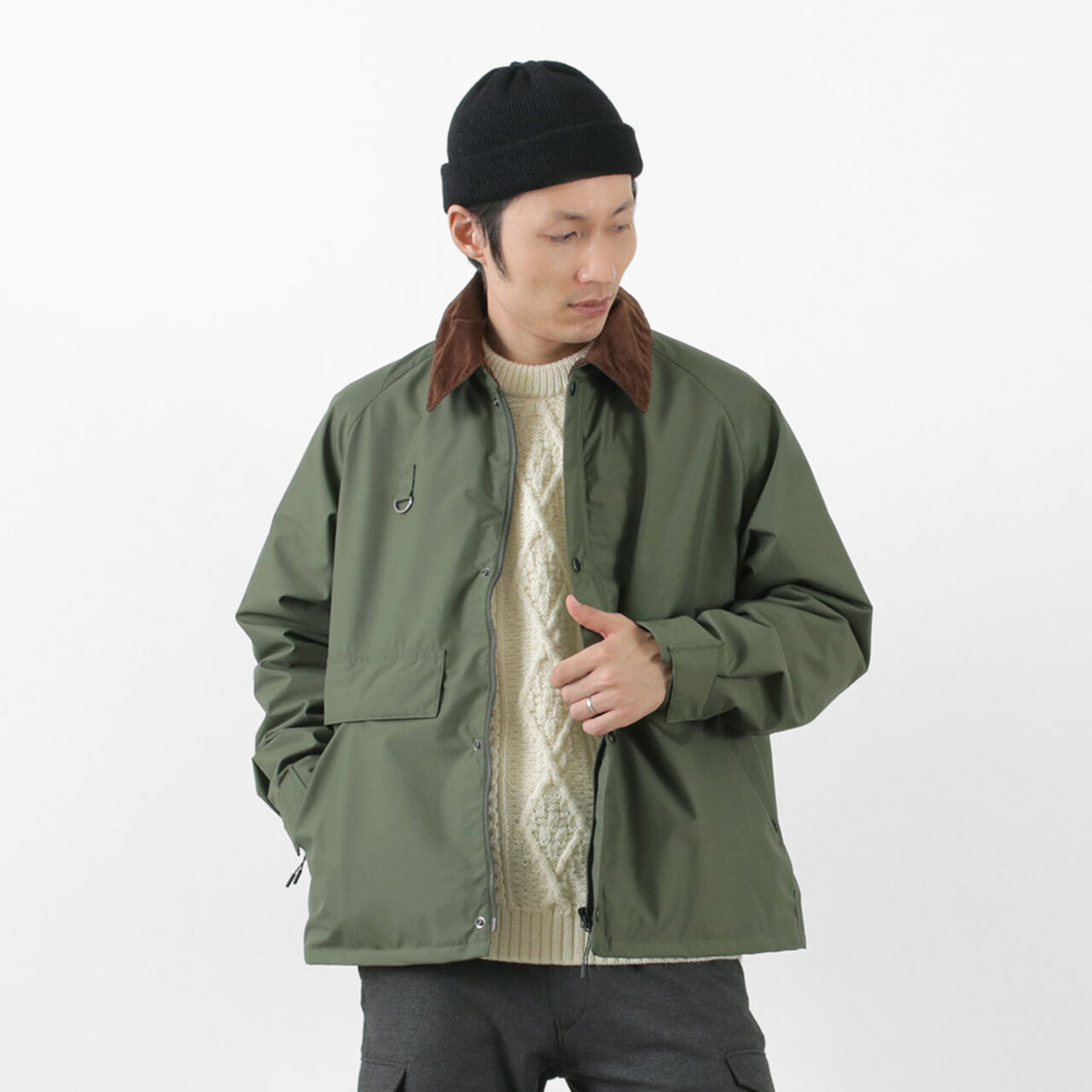 Variable short jacket,Olive, large image number 0