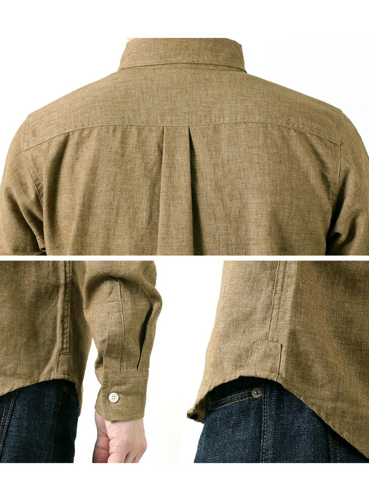 French Linen Long Sleeve Button Down Shirt,, large image number 6