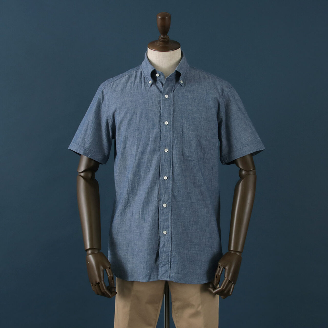 Selvage Chambray S/S Button Down Shirt,, large image number 3