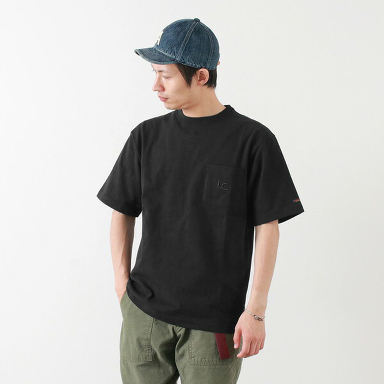 Heavyweight Pocket T-shirt / Short Sleeves,Black, large image number 0