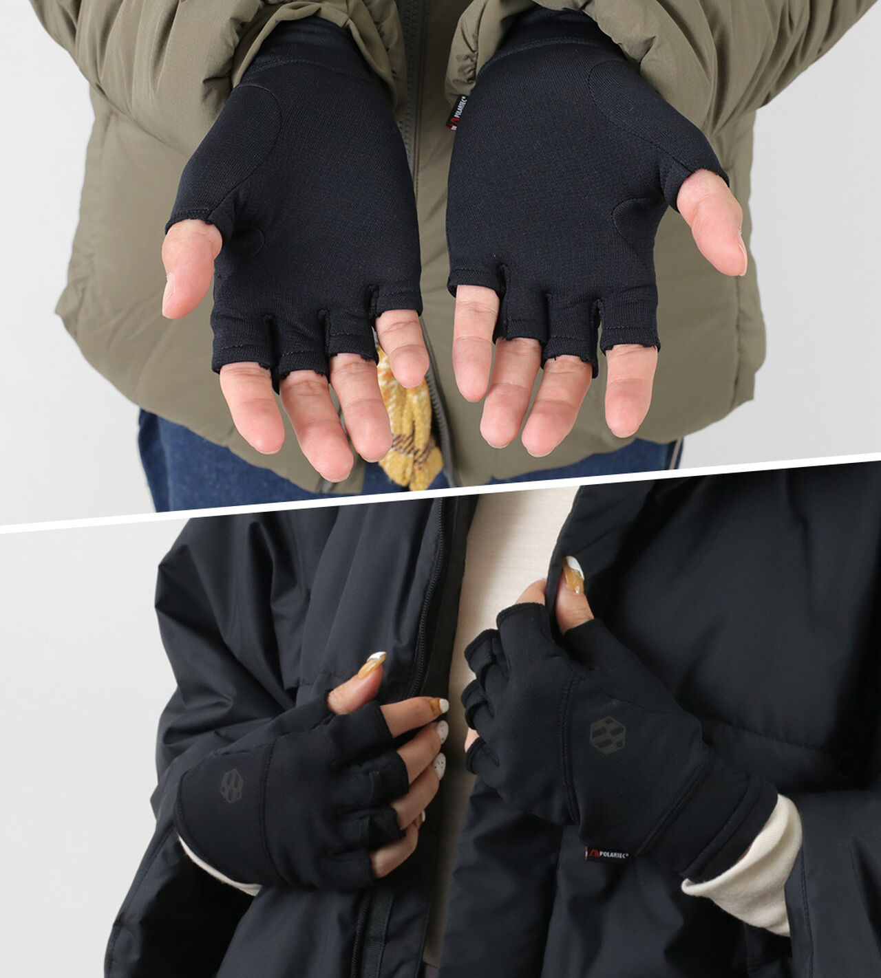 Hobo Half Finger Grid gloves,, large image number 2