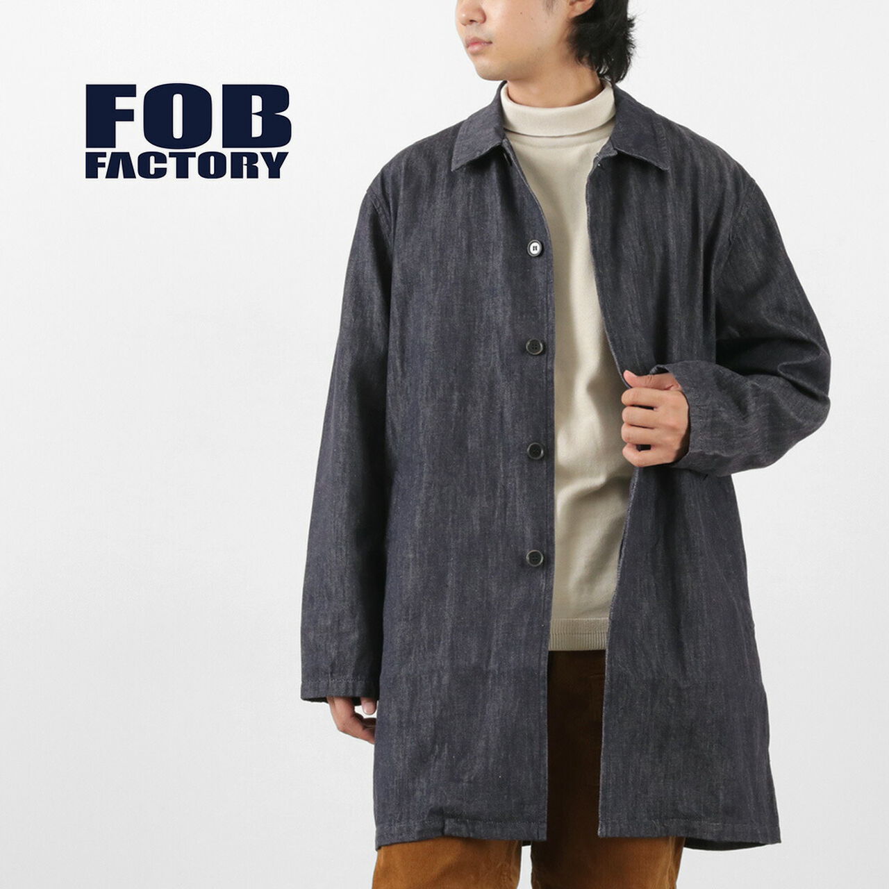 F2437 Denim bask coat,, large image number 1