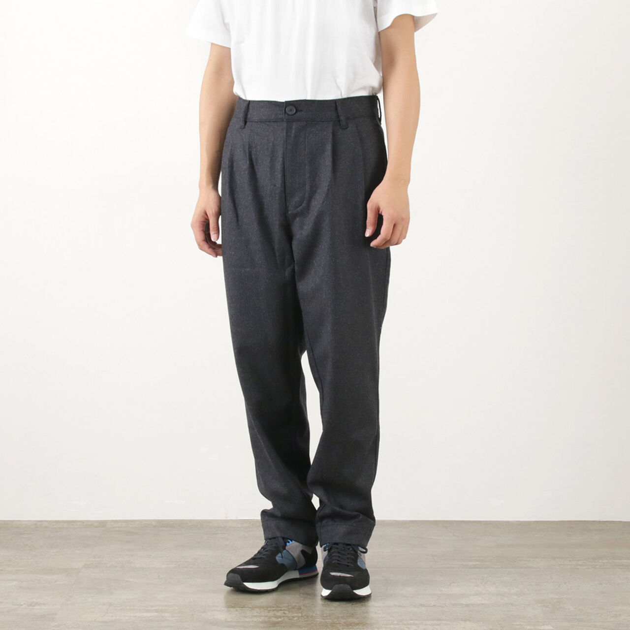Double Pleats Wool Pants,, large image number 9
