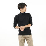 Interlock turtleneck L/S T-shirt,Black, swatch