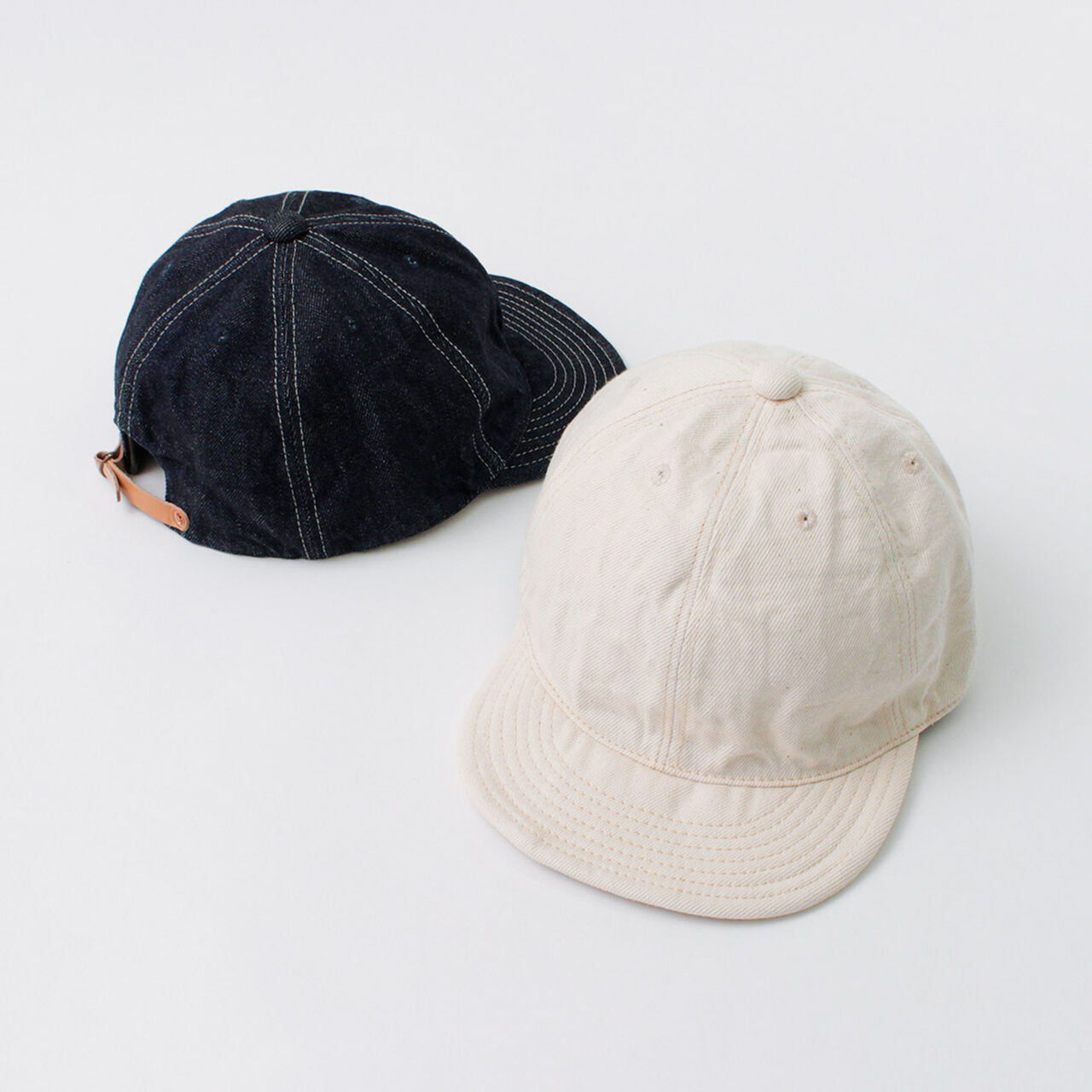 One-washed Selvage denim cap,, large image number 3