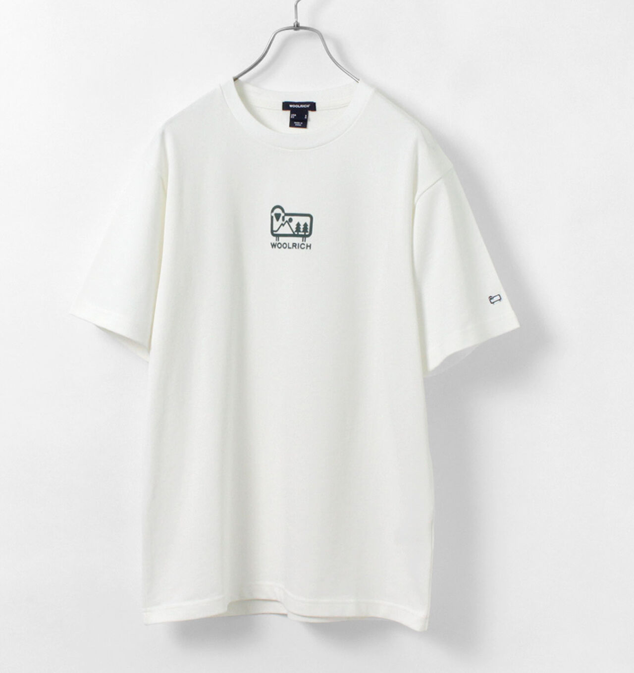 WOOLRICH 8.5oz cotton graphic logo T-shirt