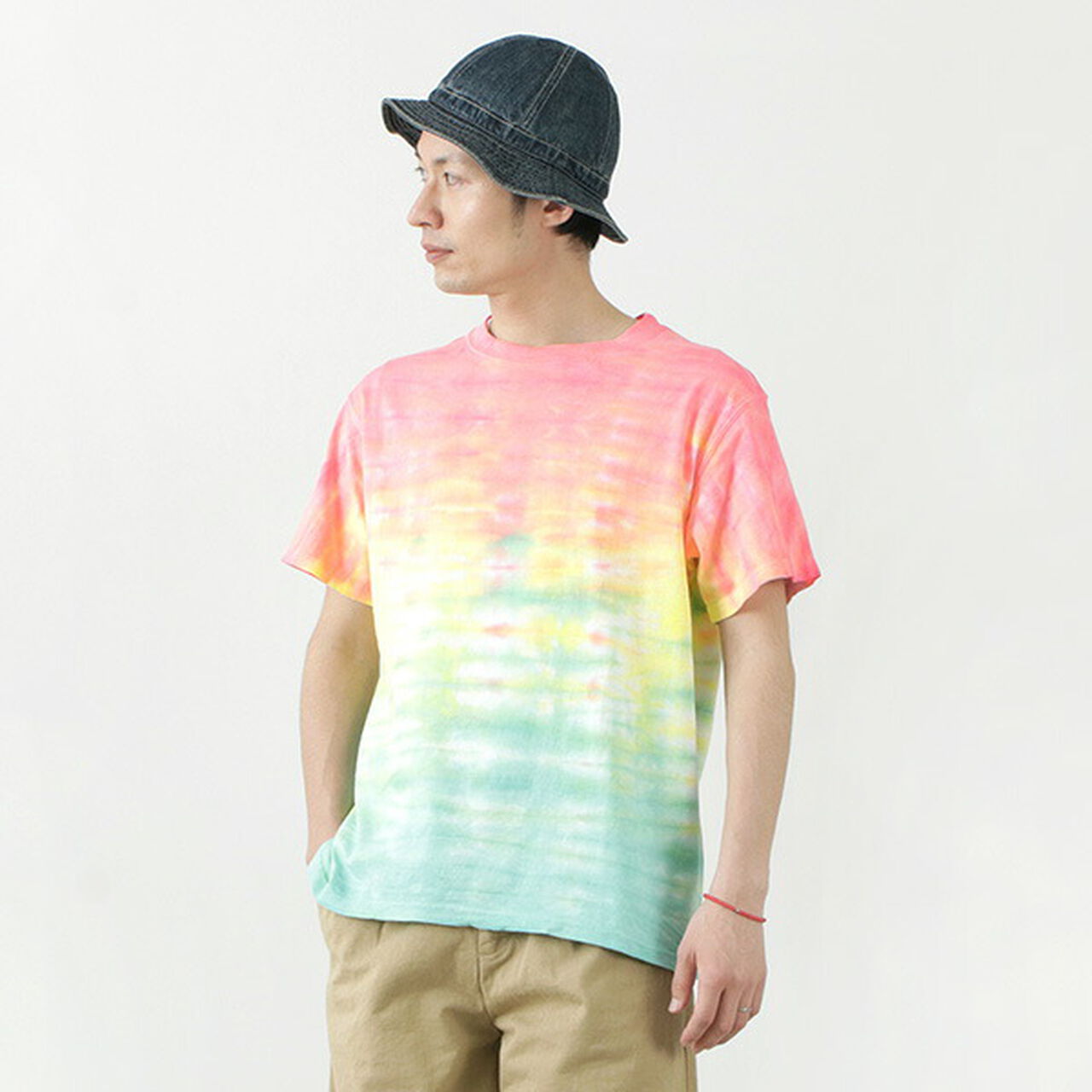Horizon Dye Short Sleeve T-Shirt,Coral, large image number 0