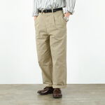 One Tuck Wide Trousers Dragon Twill,Beige, swatch