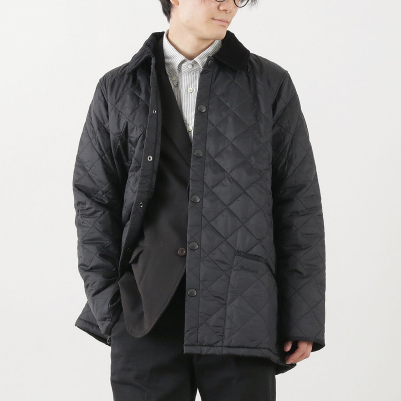 Liddedale SL nylon quilt jacket,Black, large image number 0