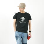 LW processed T-shirt (ALLEY CAT),Black, swatch