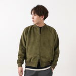 Knitted suede flight jacket,Green, swatch