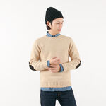Randonor British Wool Crew Neck Sweater,Beige, swatch