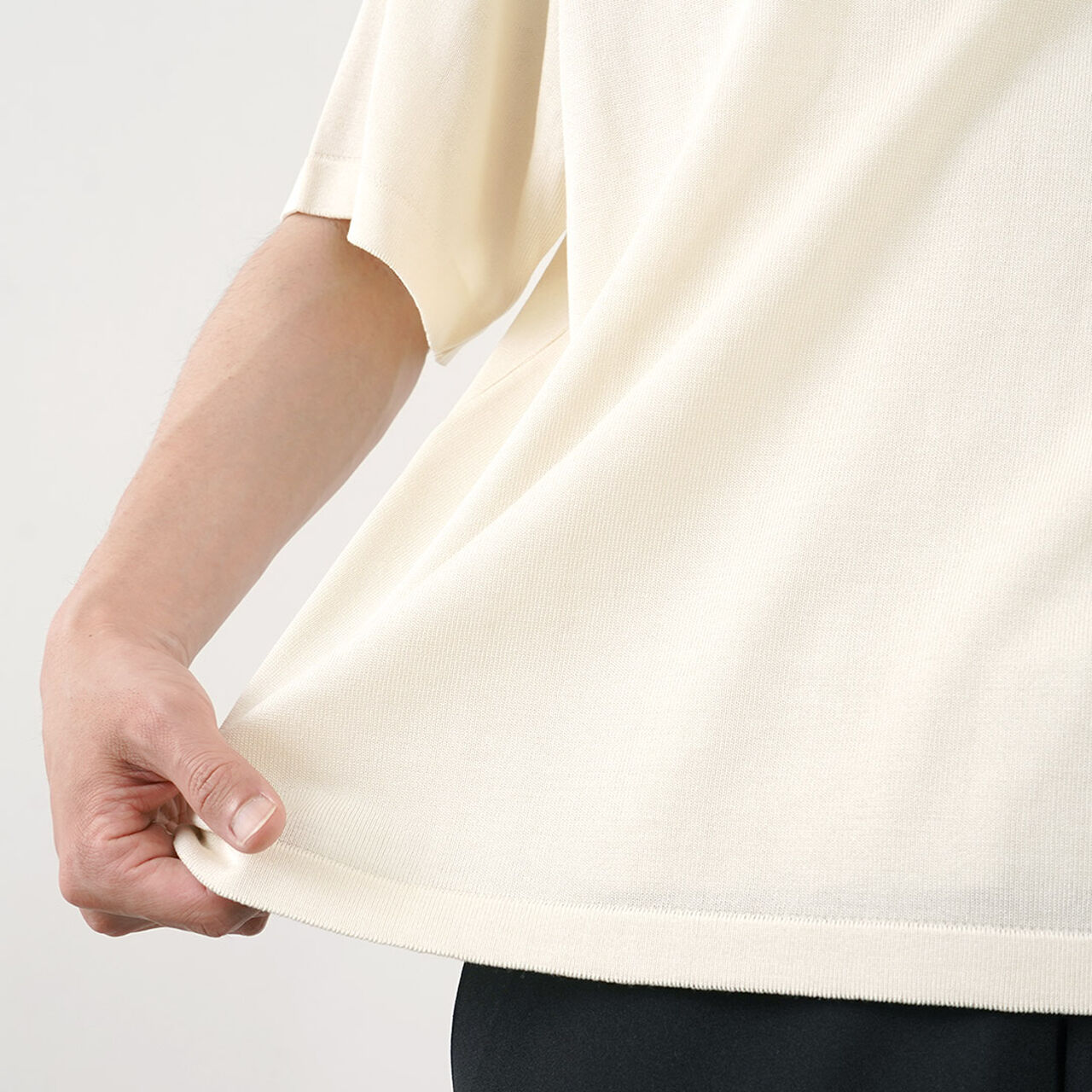 Silk Knit T-Shirt,, large image number 8