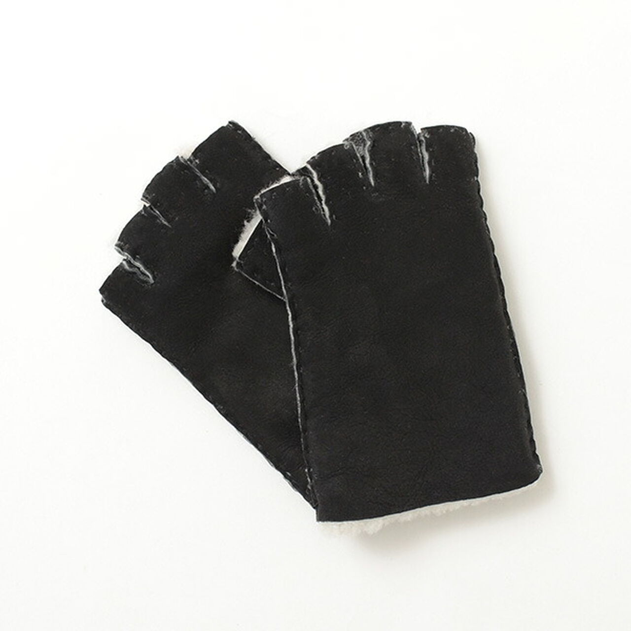 Fingerless Gloves,Black, large image number 0