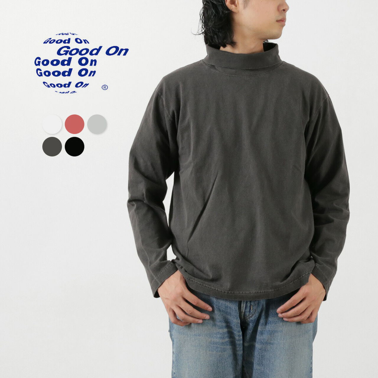 Long Sleeve Turtleneck T-Shirt,, large image number 1