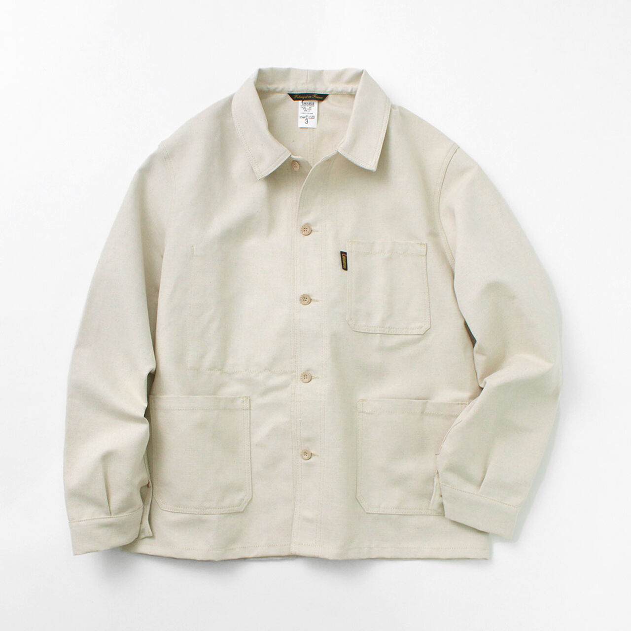 Linen cotton coverall jacket,, large image number 3