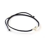 Eagle Notching Cord Anklet,Black_Silver, swatch