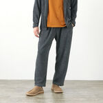 California Pile Ankle Cut Relaxed Trousers,Charcoal, swatch