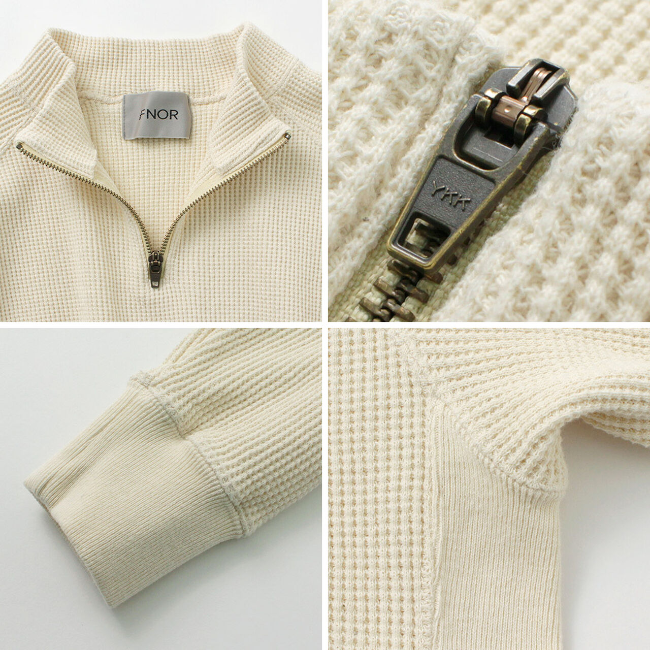 Open-Ended Waffle Half-Zip Pullover,, large image number 15