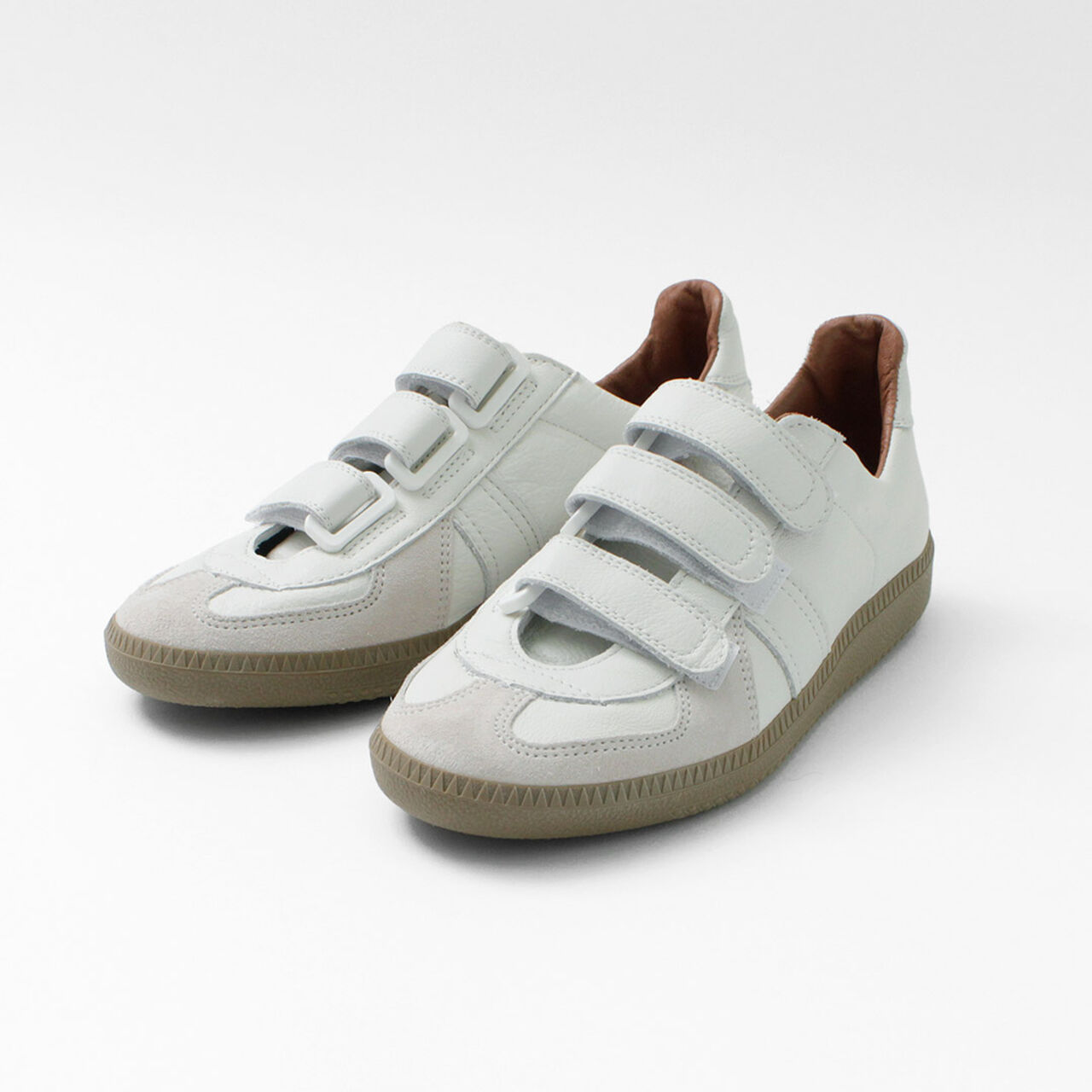 German Military Trainers Velcro Sneakers,White, large image number 0