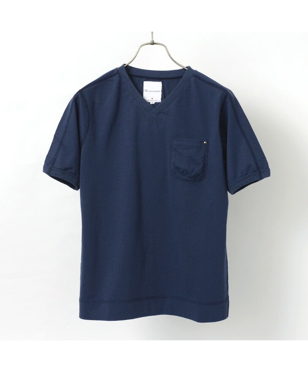 Split raglan pocket V-neck T-shirt,, large image number 3