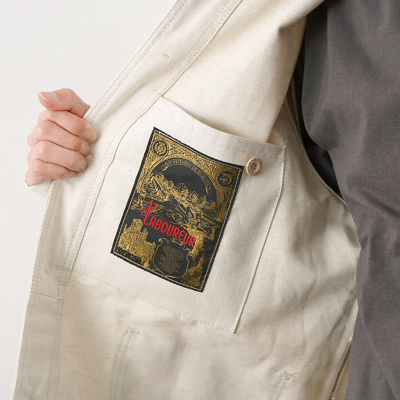 Linen cotton coverall jacket,, large image number 11