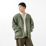 Military satin JKT Men's light outerwear wide jacket used vintage vintage autumn winter 100% cotton,Khaki, swatch