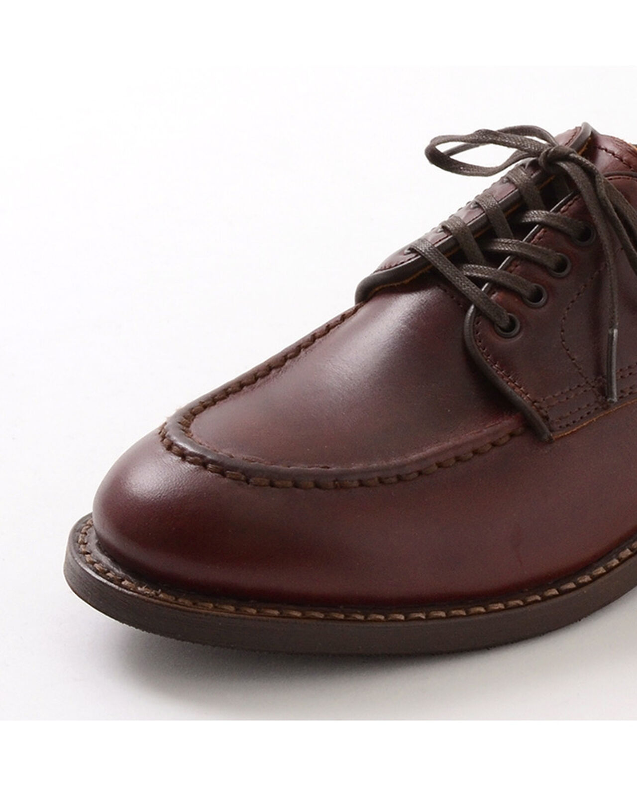 15078 Heavy Stitching Moc Toe Leather Shoes,, large image number 4