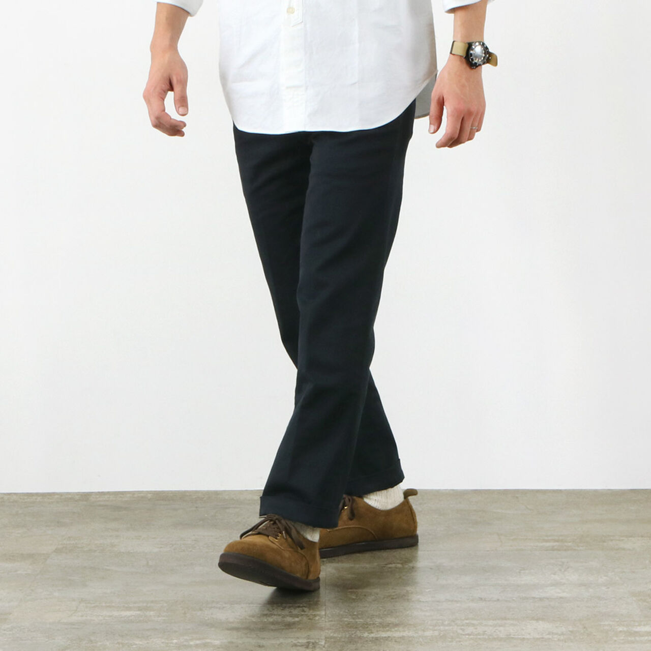Special order JB4100RC Slim tapered French work chino pants,DarkNavy, large image number 0