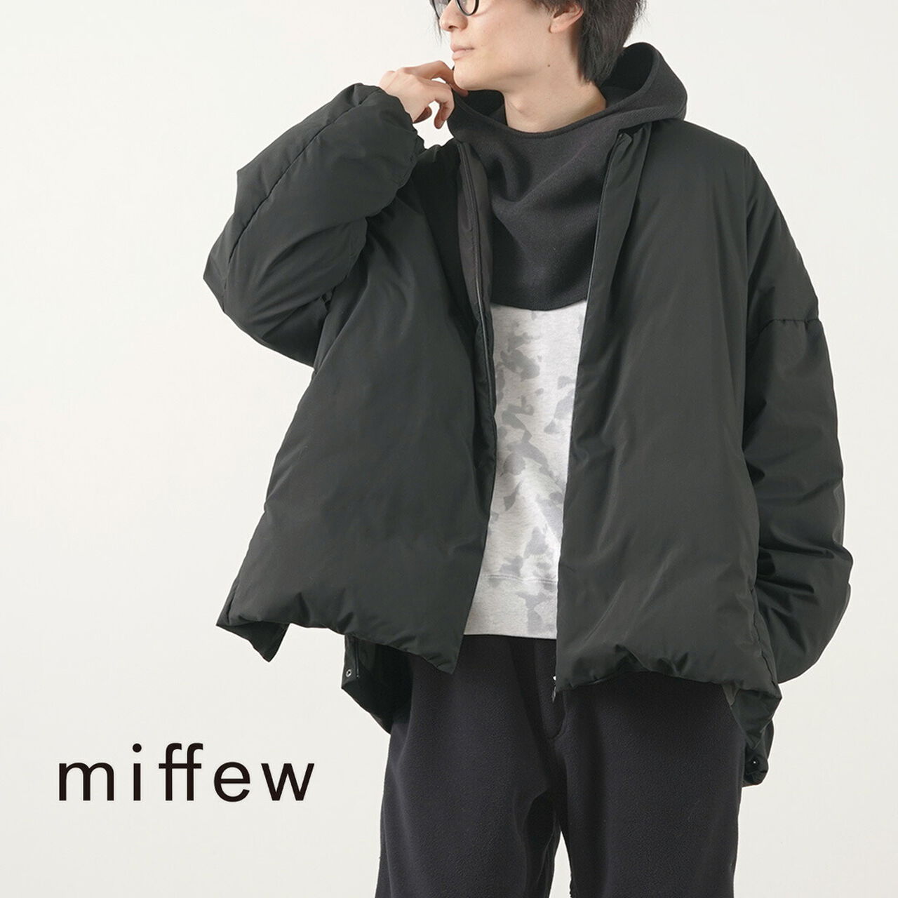 Collarless Over Down Jacket,, large image number 1