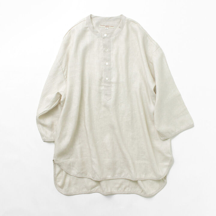 Linen cloth Henley Neck T-Shirt