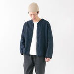 French Linen Cardigan,Navy, swatch